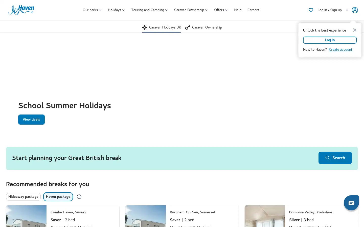 Screenshot of haven.com