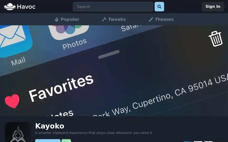 Screenshot of havoc.app