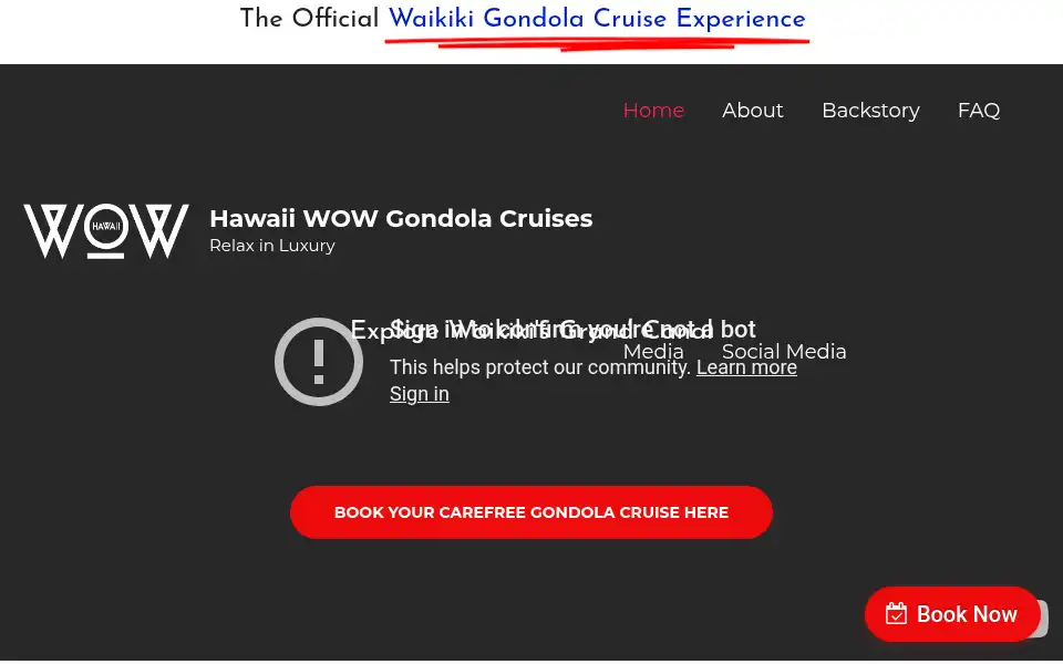 Screenshot of hawaiiwowtours.com