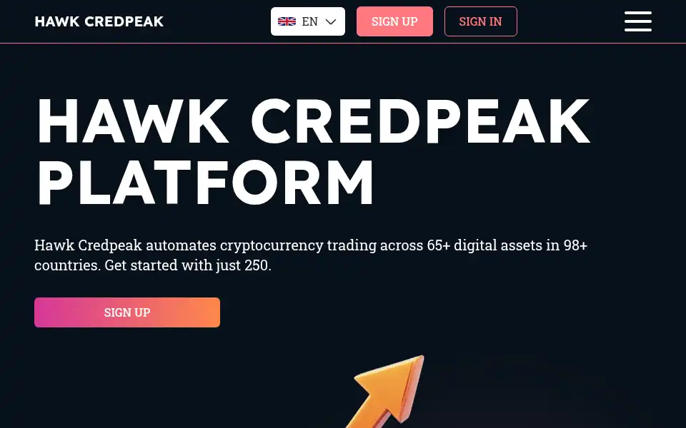 Screenshot of hawk-credpeak.com