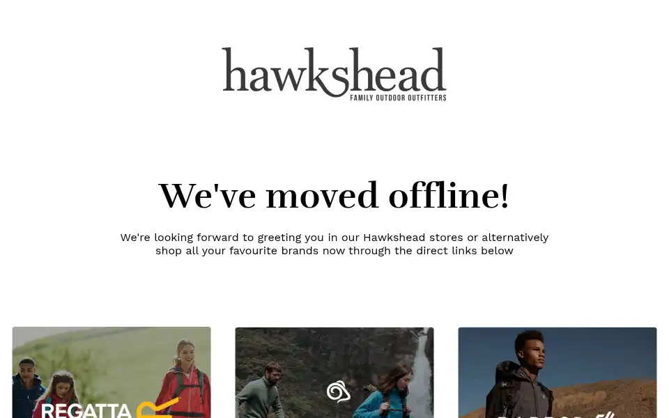 Screenshot of hawkshead.com