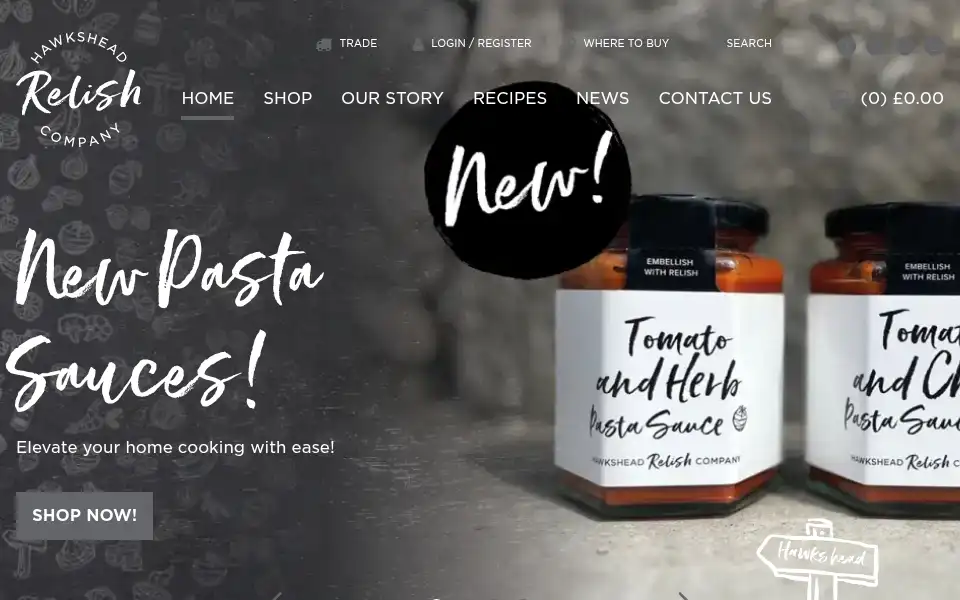 Screenshot of hawksheadrelish.com