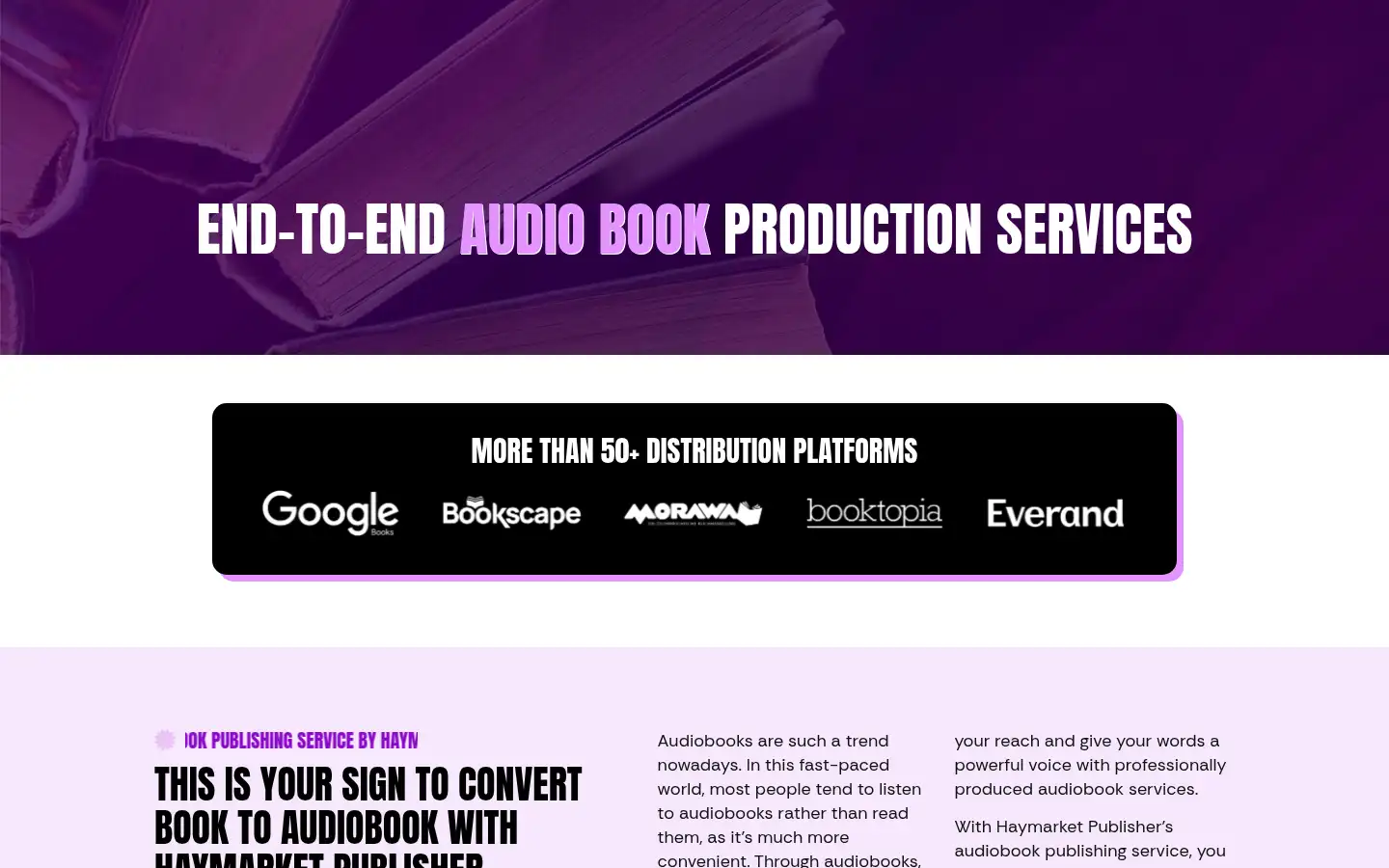 Screenshot of haymarketpublisher.com