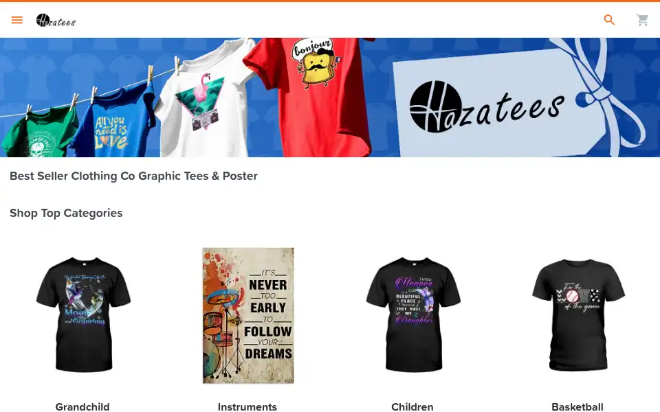 Screenshot of hazatees.com