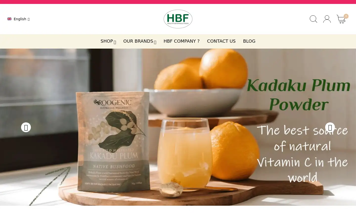 Screenshot of hbf-products.com