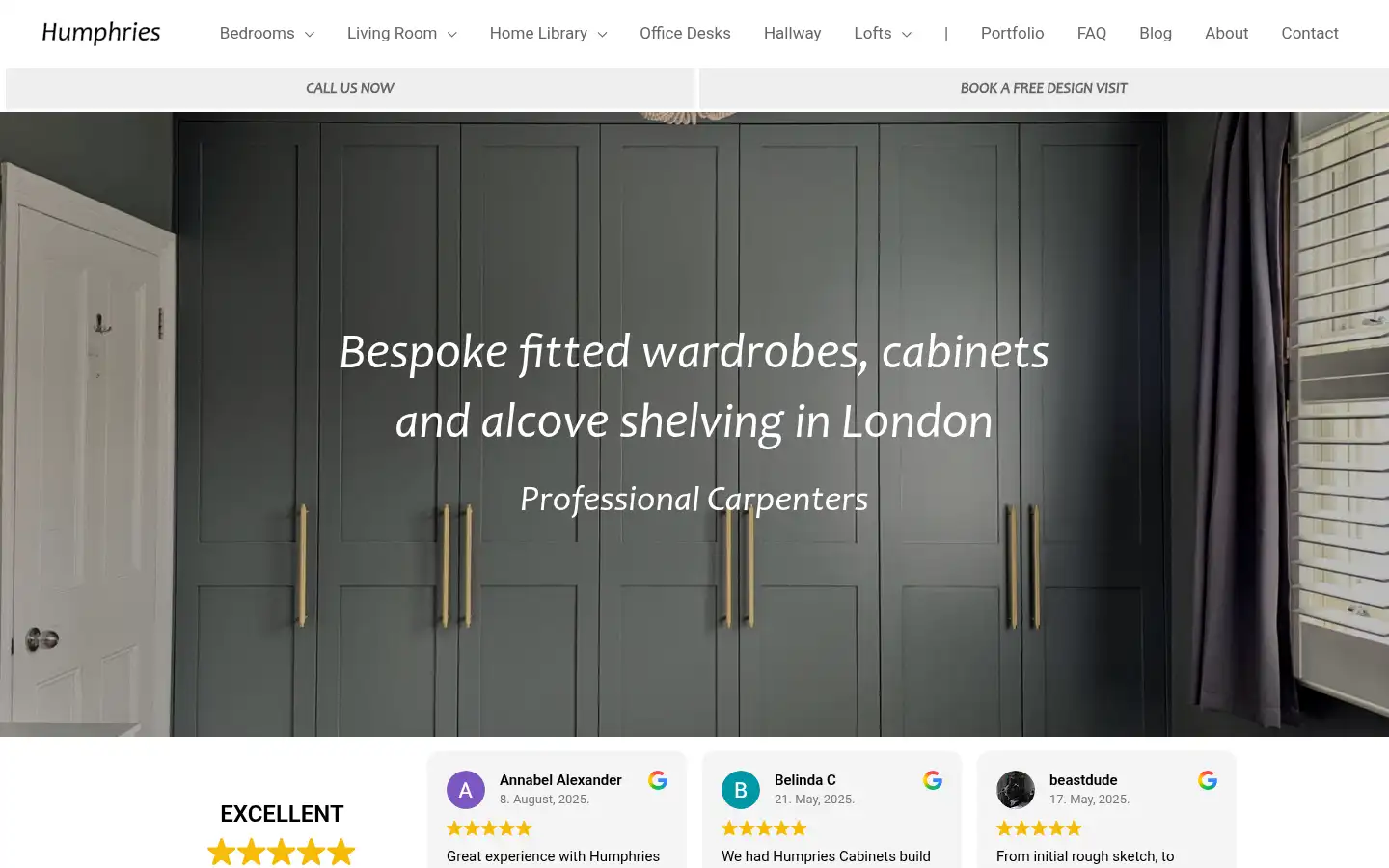 Screenshot of hcabinets.com
