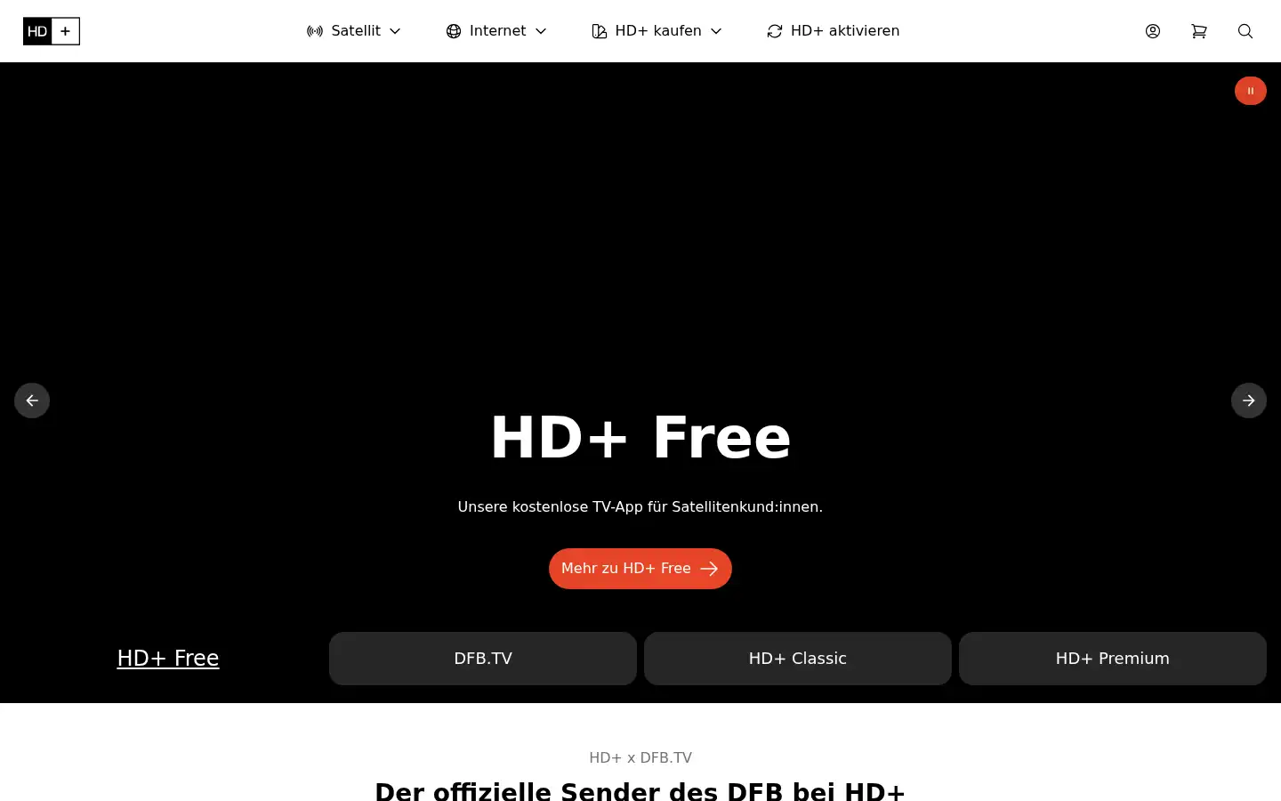 Screenshot of hd-plus.de