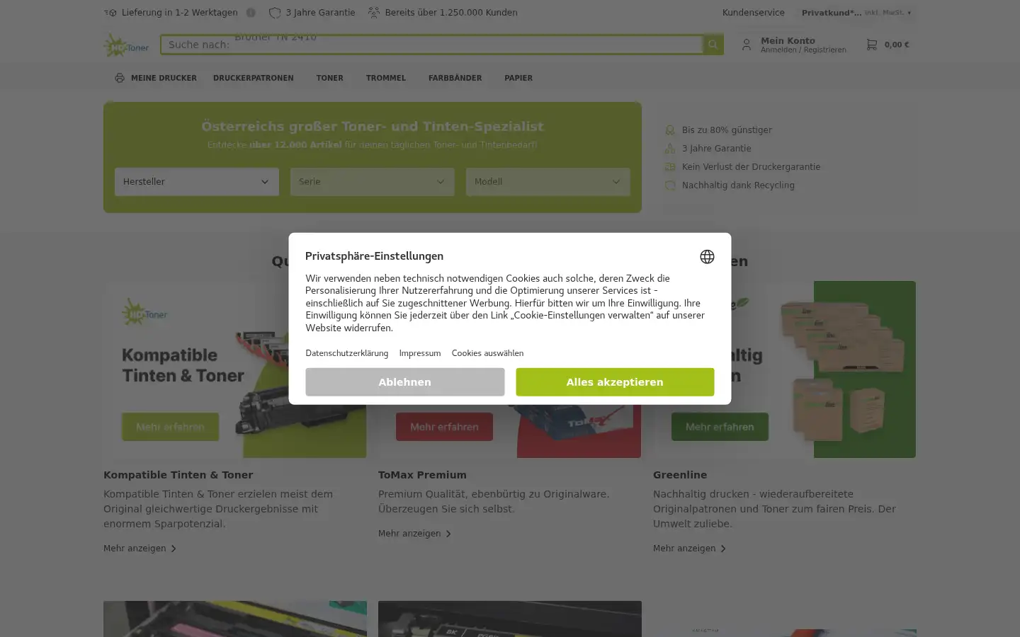 Screenshot of hd-toner.at
