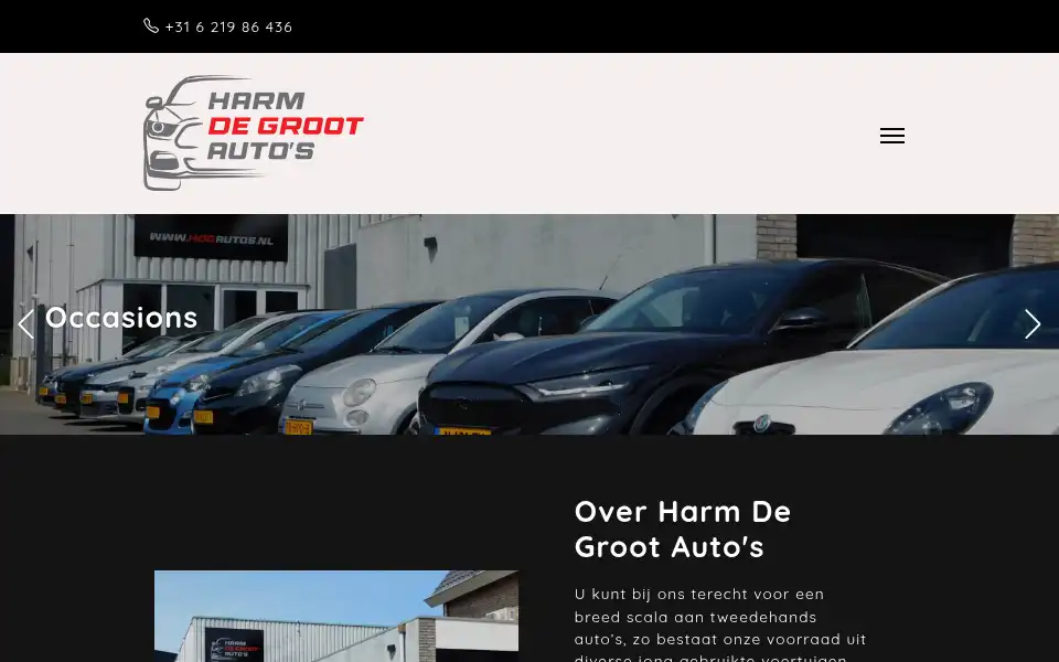 Screenshot of hdgautos.nl