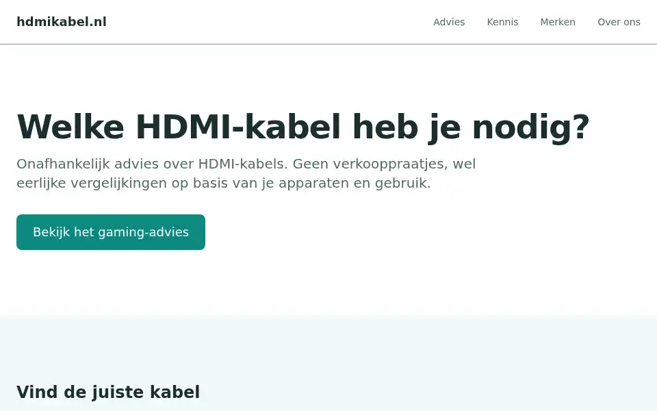 Screenshot of hdmikabel.nl
