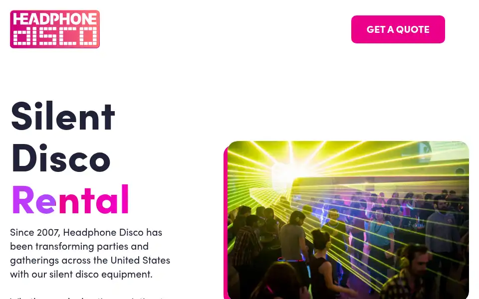 Screenshot of headphonedisco.com