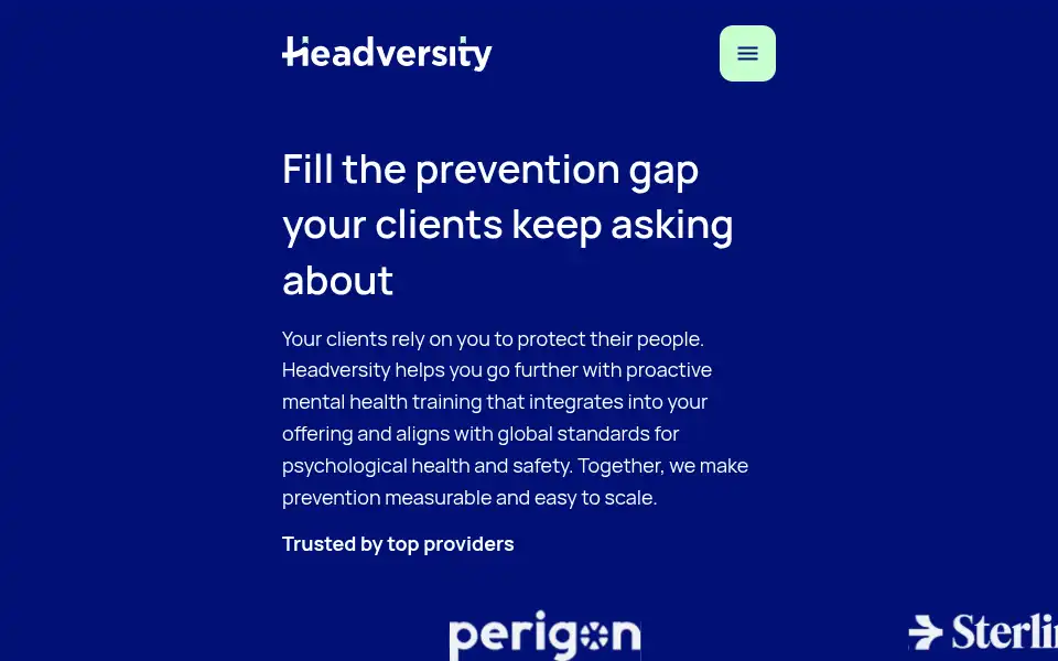 Screenshot of headversity.com