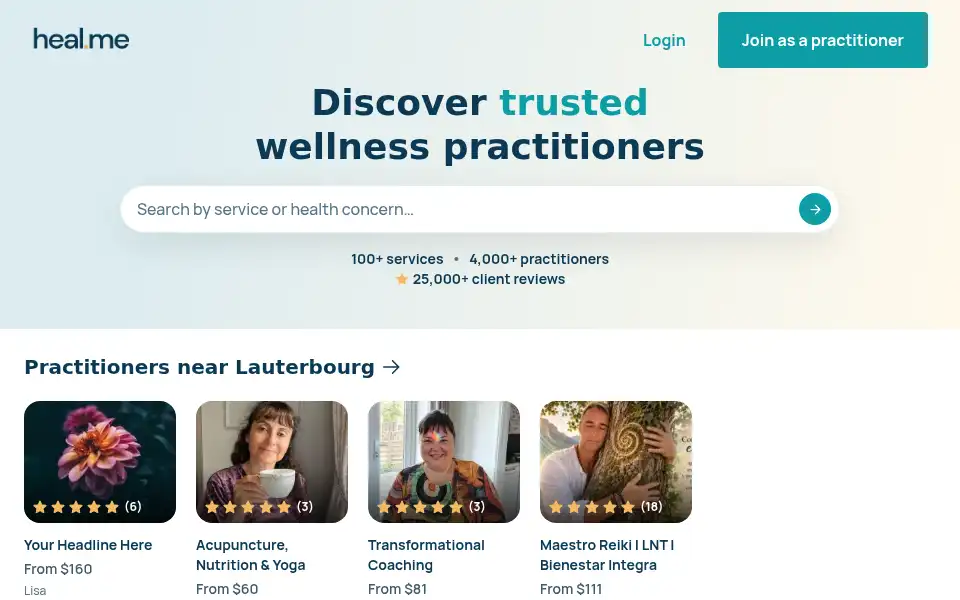 Screenshot of heal.me