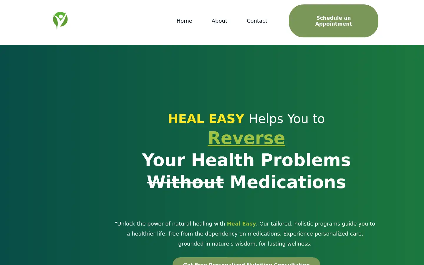 Screenshot of healeasy.org
