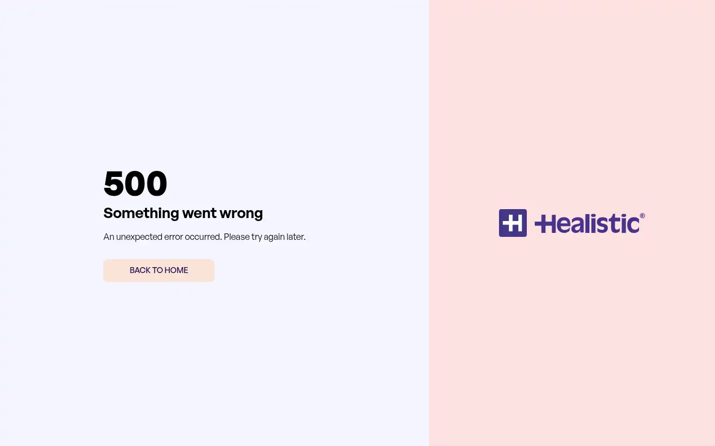 Screenshot of healistic.net