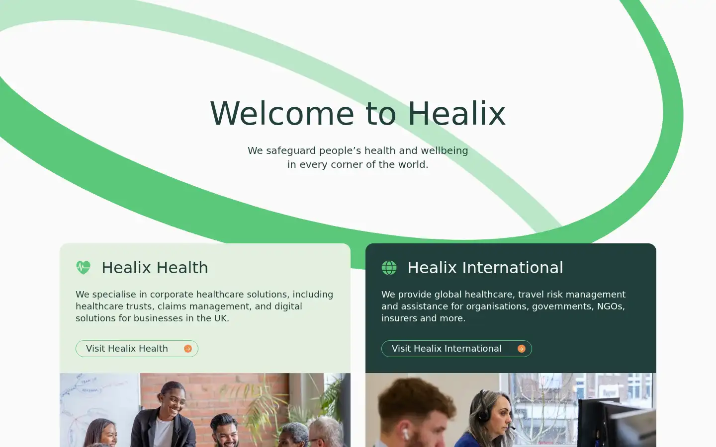 Screenshot of healix.com