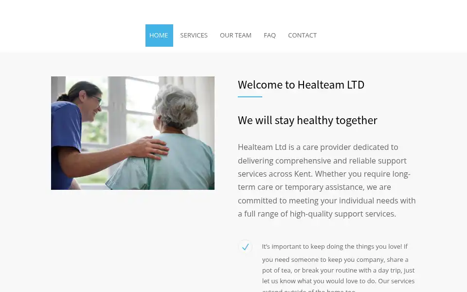 Screenshot of healteam.co.uk
