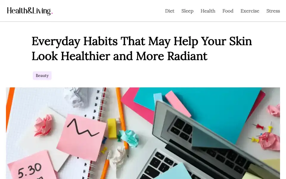 Screenshot of healthandliving.net