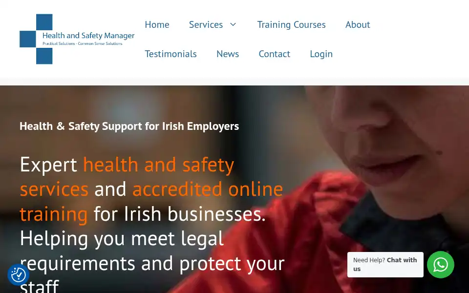 Screenshot of healthandsafetymanager.ie