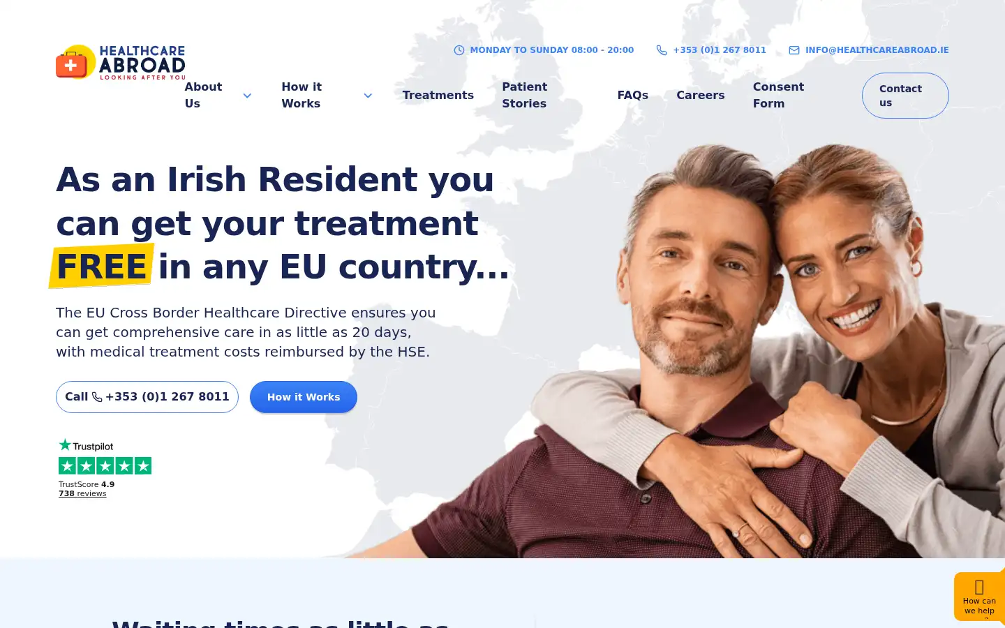 Screenshot of healthcareabroad.ie