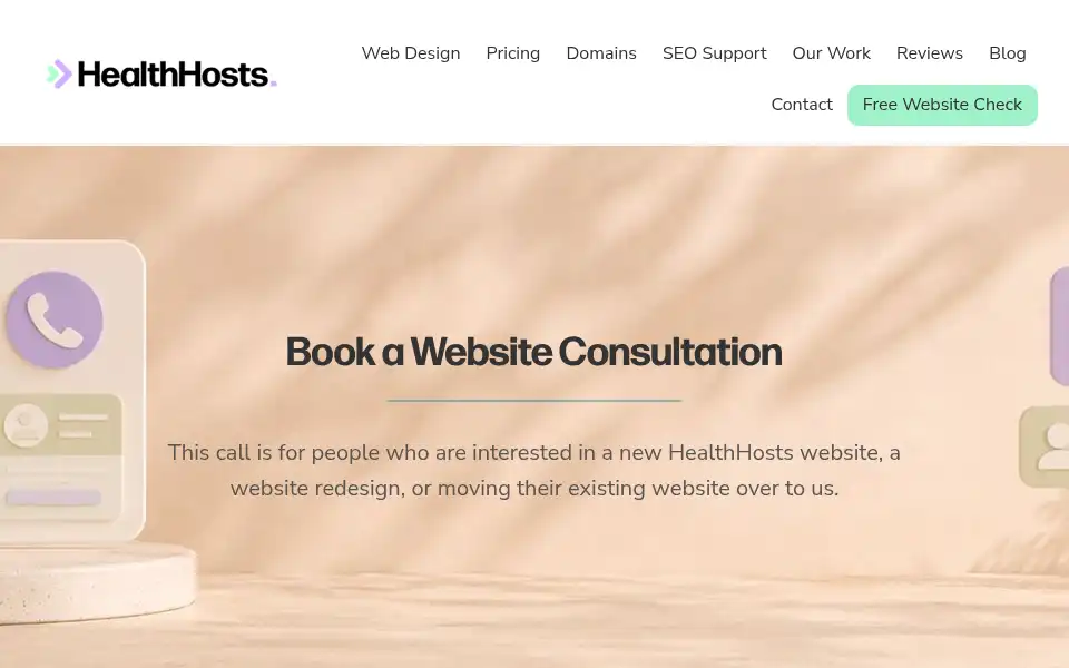 Screenshot of healthhosts.com