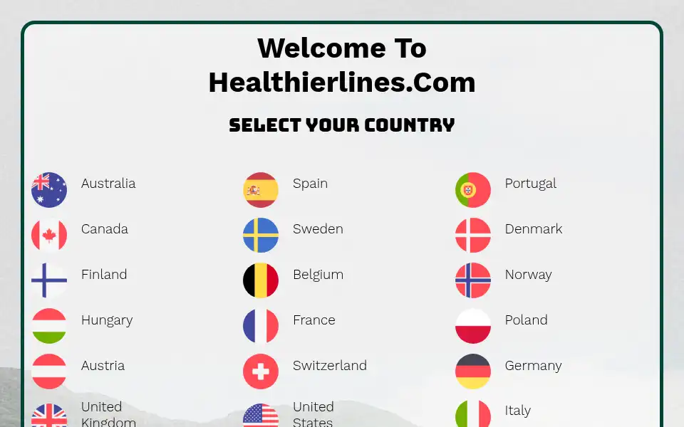 Screenshot of healthierlines.com