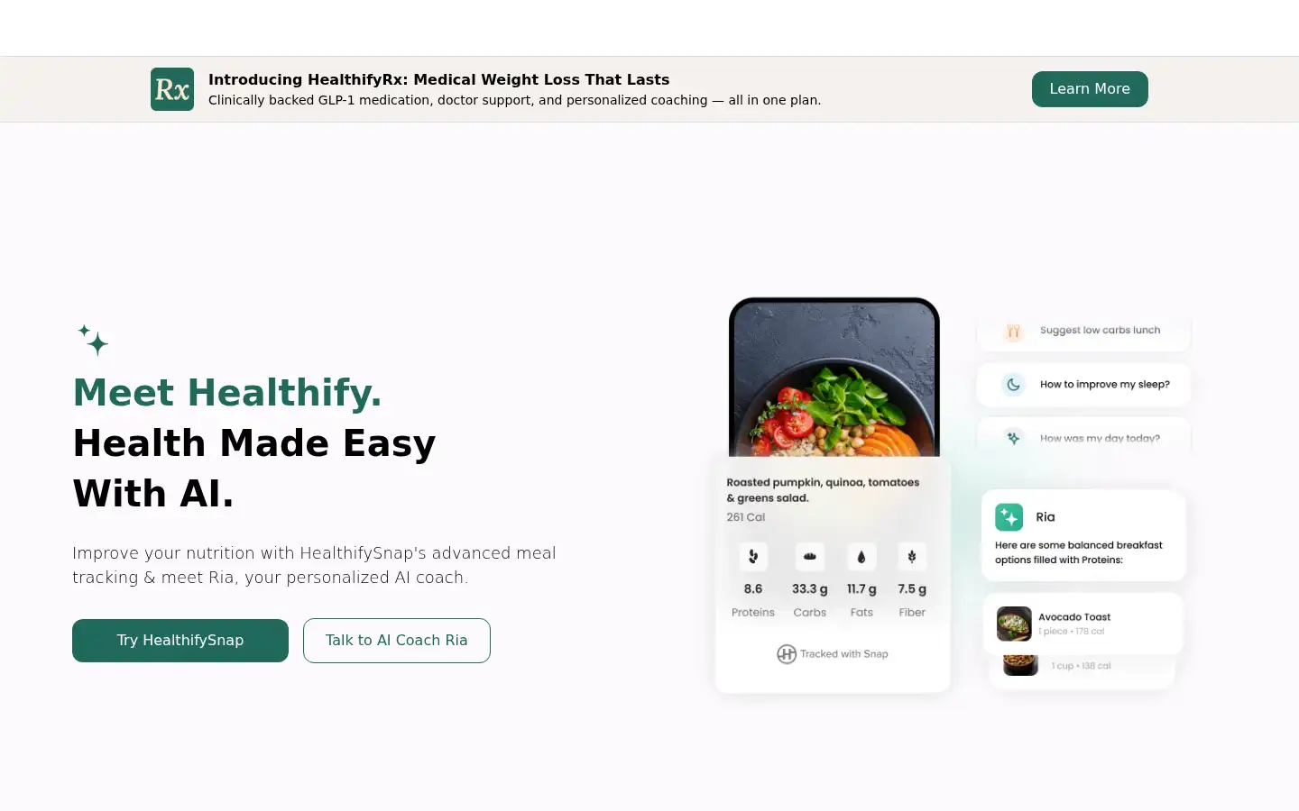 Screenshot of healthifyme.com