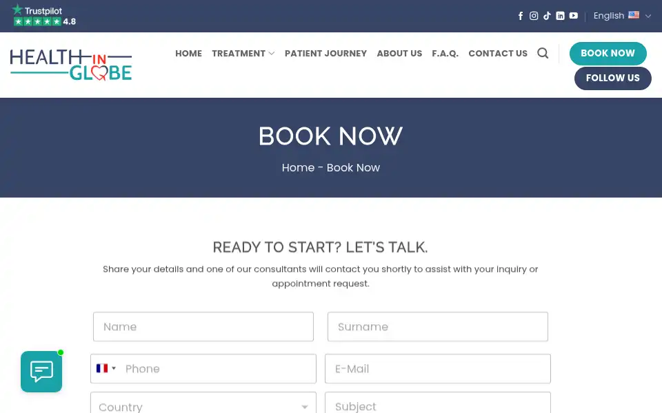 Screenshot of healthinglobe.com
