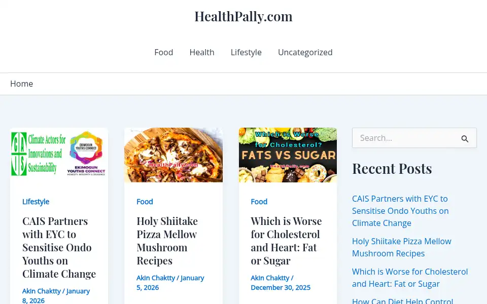 Screenshot of healthpally.com
