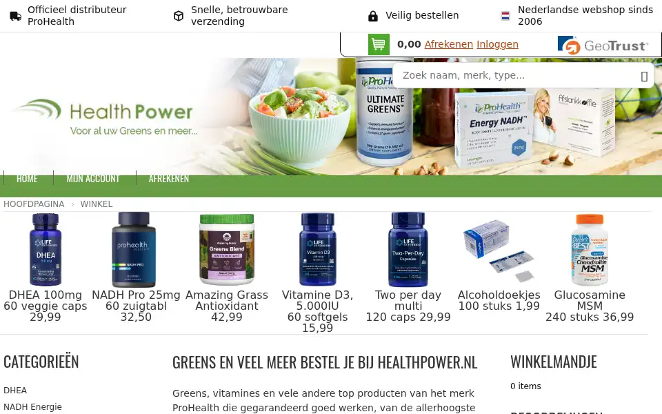 Screenshot of healthpower.nl