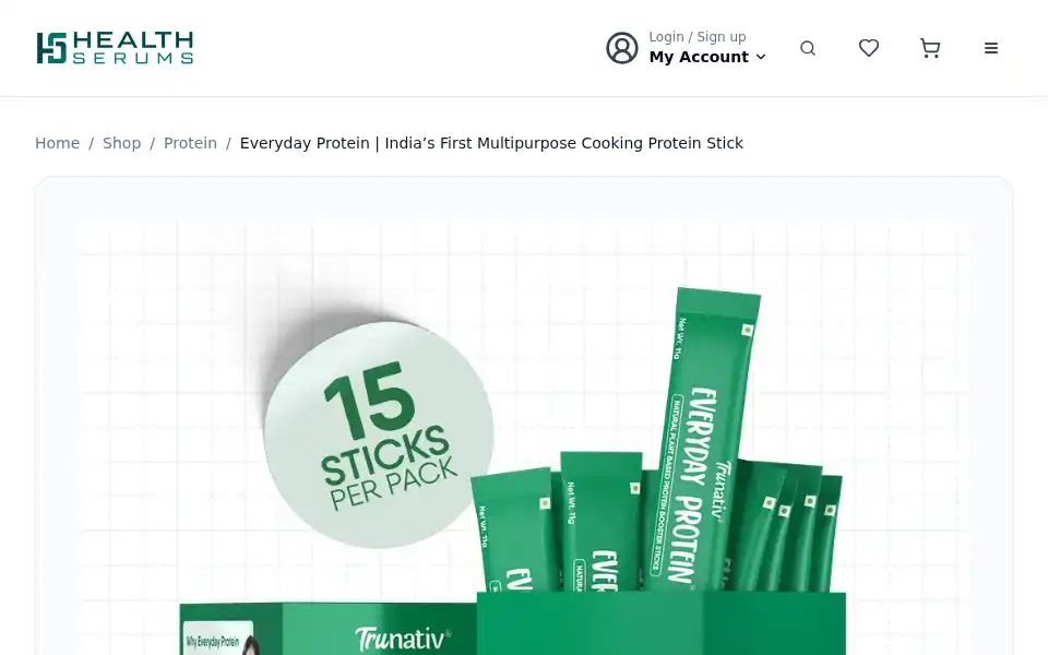 Screenshot of healthserums.com