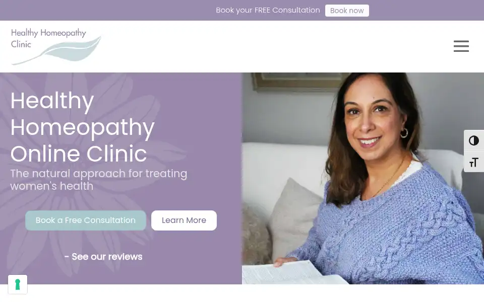 Screenshot of healthyhomeopathy.co.uk