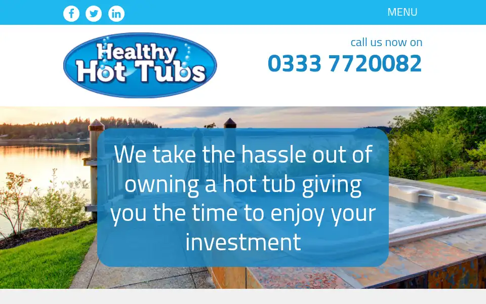 Screenshot of healthyhottubs.co.uk