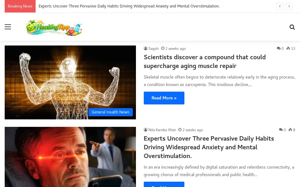 Screenshot of healthytipp.com