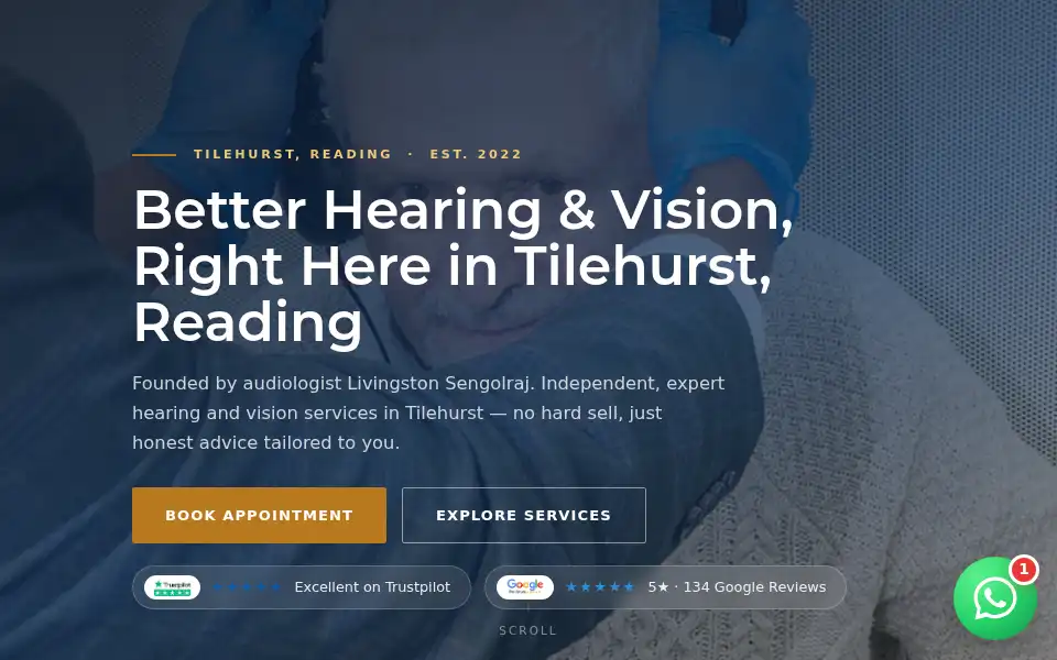 Screenshot of hearingandvision.co.uk