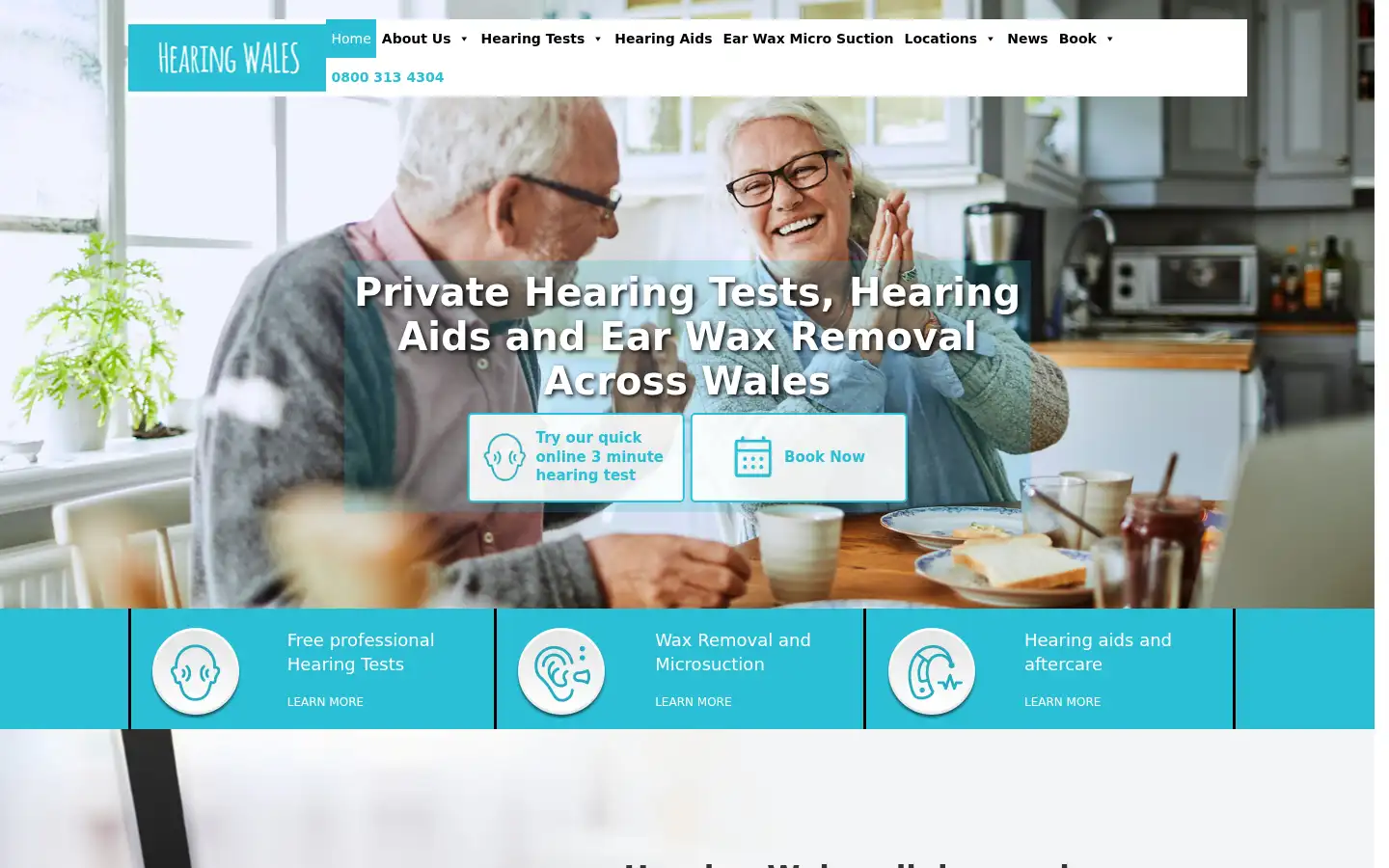 Screenshot of hearingwales.com