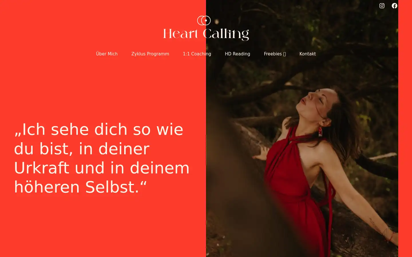 Screenshot of heart-calling.de