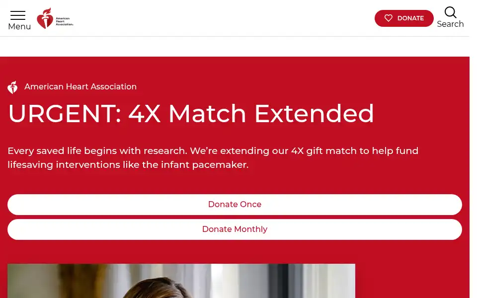 Screenshot of heart.org