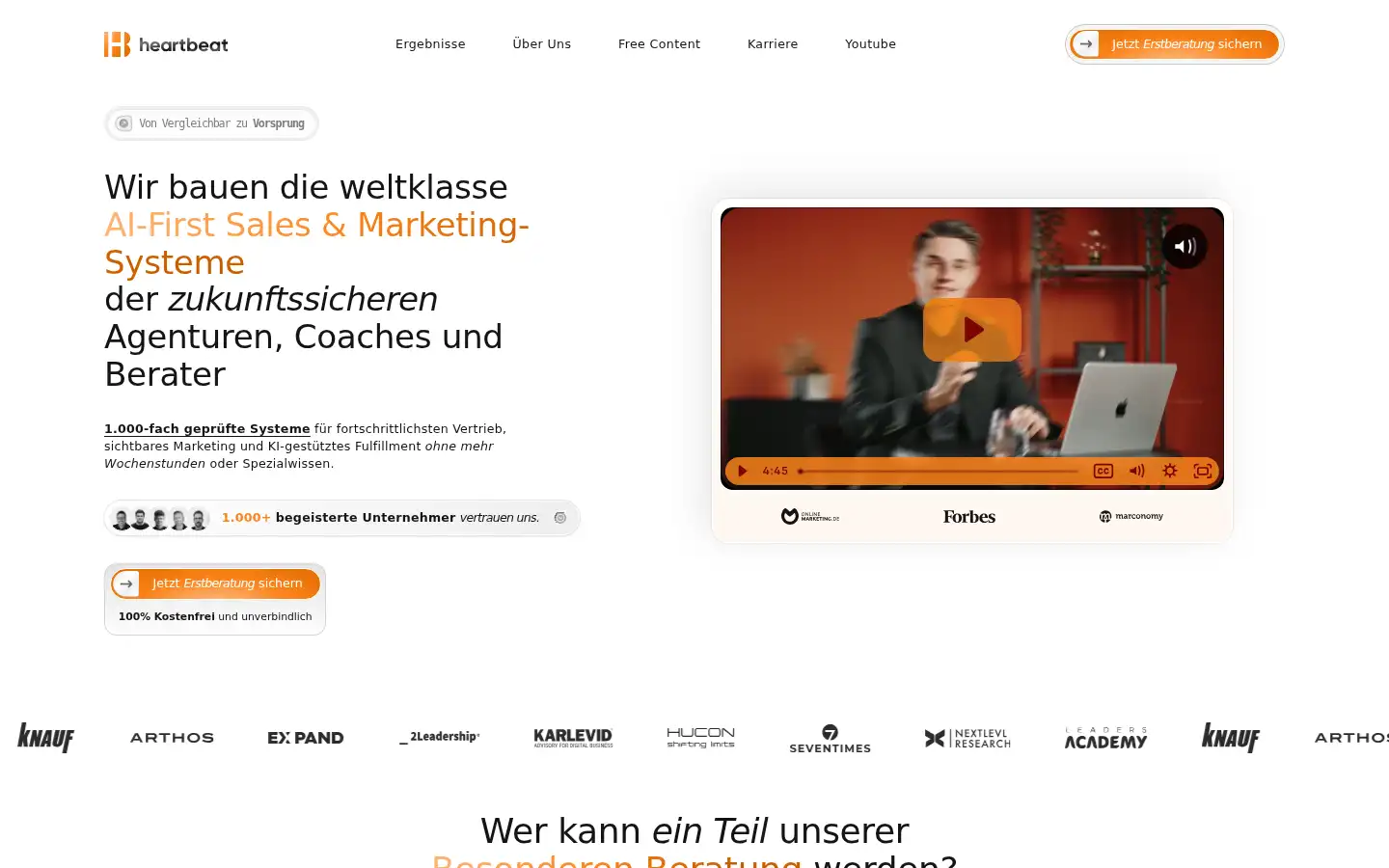 Screenshot of heartbeat-consulting.com