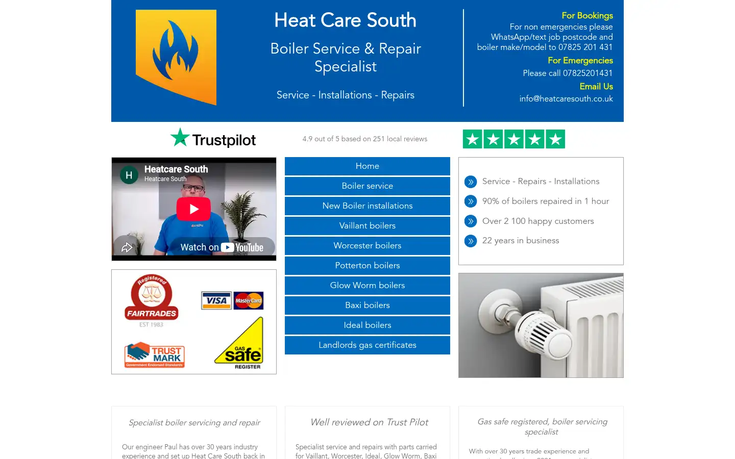 Screenshot of heatcaresouth.co.uk