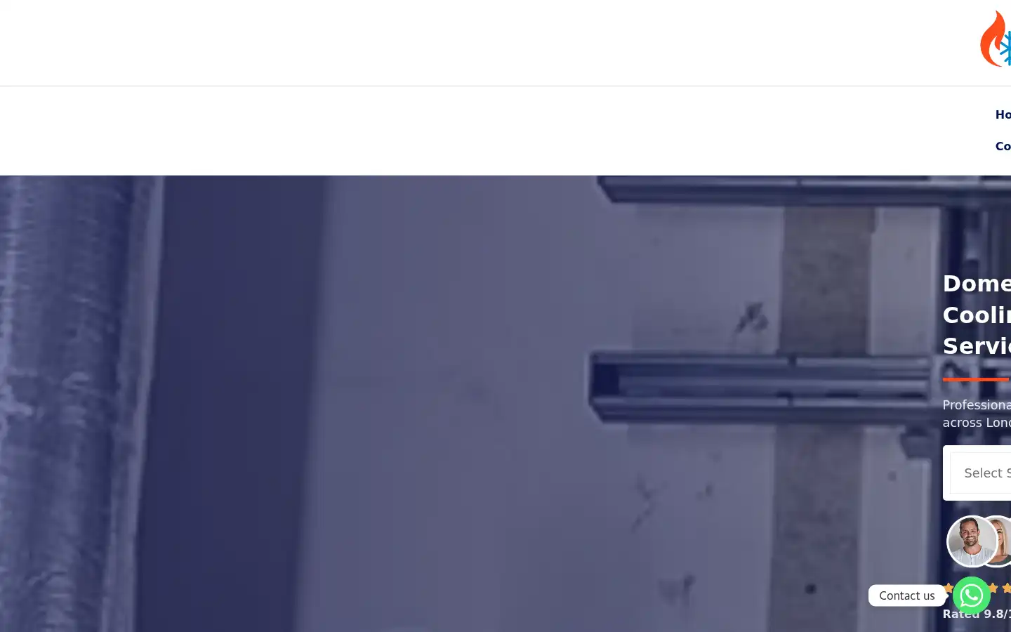 Screenshot of heatcoolpros.co.uk