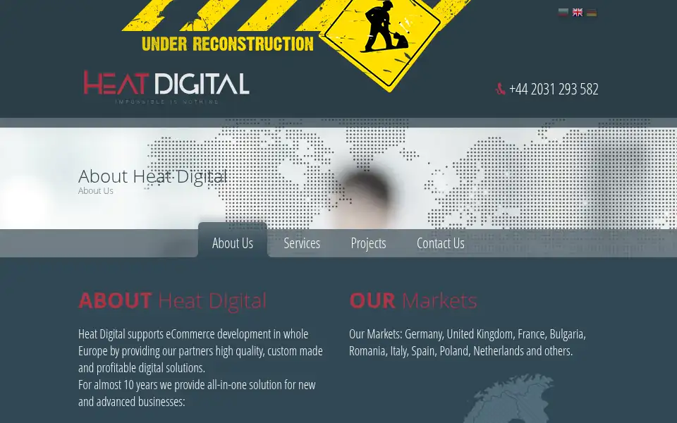 Screenshot of heatdesign.net