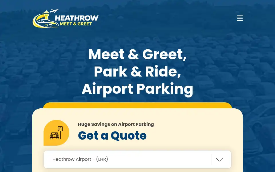 Screenshot of heathrowmeetandgreet.co.uk