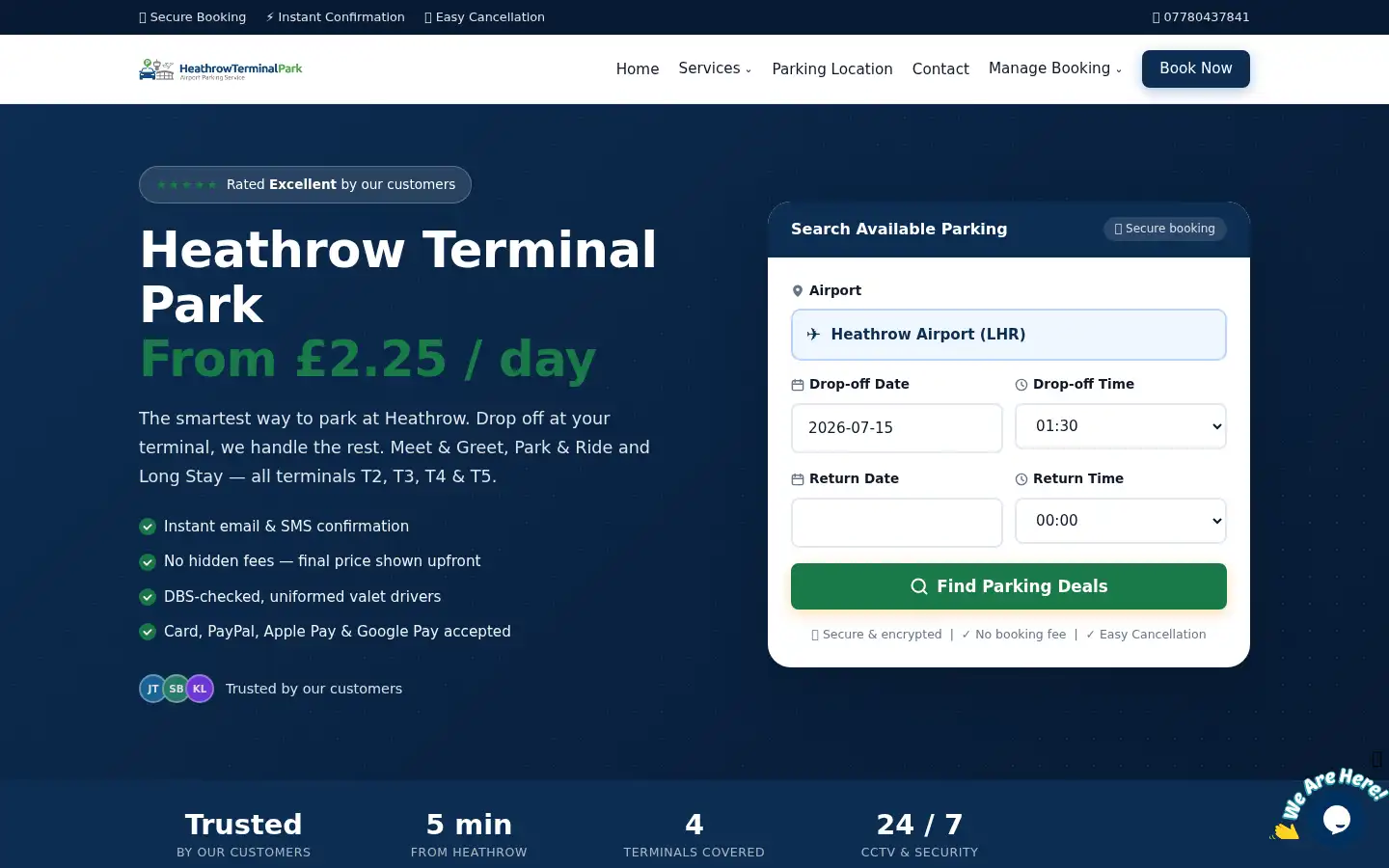 Screenshot of heathrowterminalpark.uk