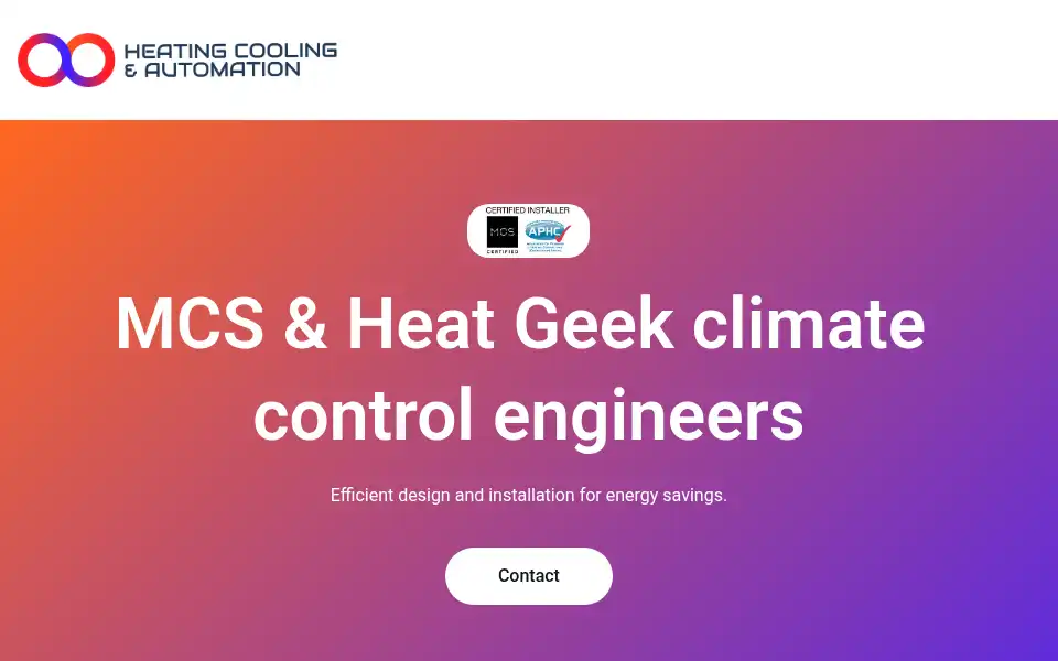 Screenshot of heatingcoolingandautomation.com