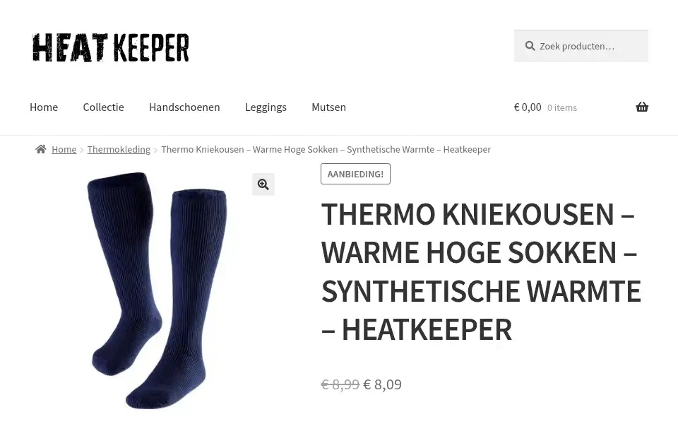 Screenshot of heatkeeperthermo.nl