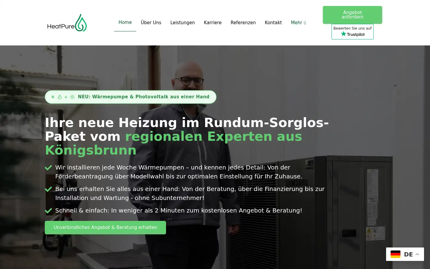 Screenshot of heatpure.de