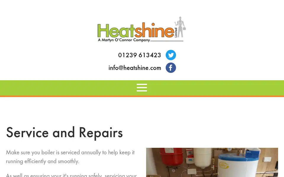 Screenshot of heatshine.com