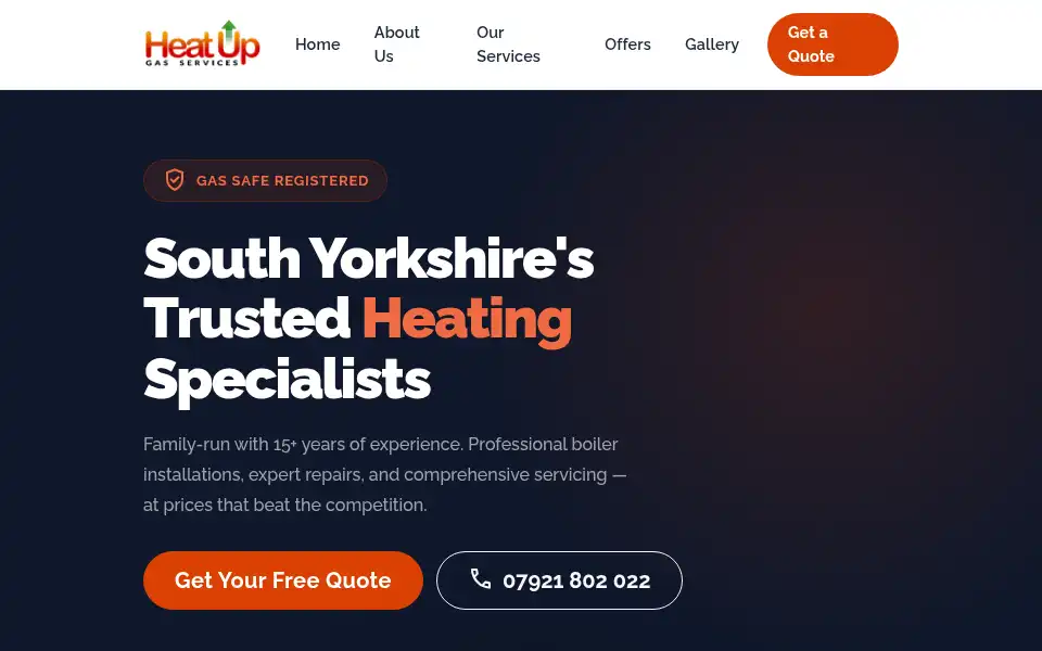 Screenshot of heatupgasservices.com