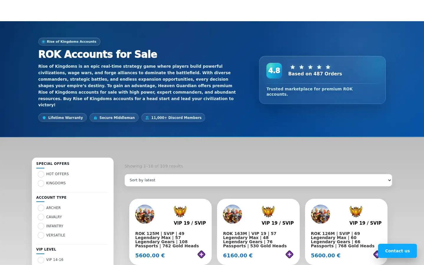 Screenshot of heaven-guardian.com